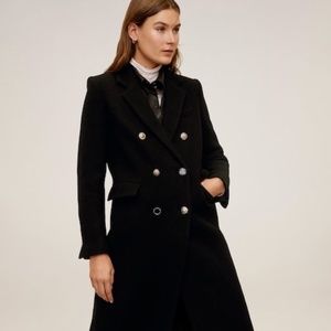 Double-breasted wool coat - Mango